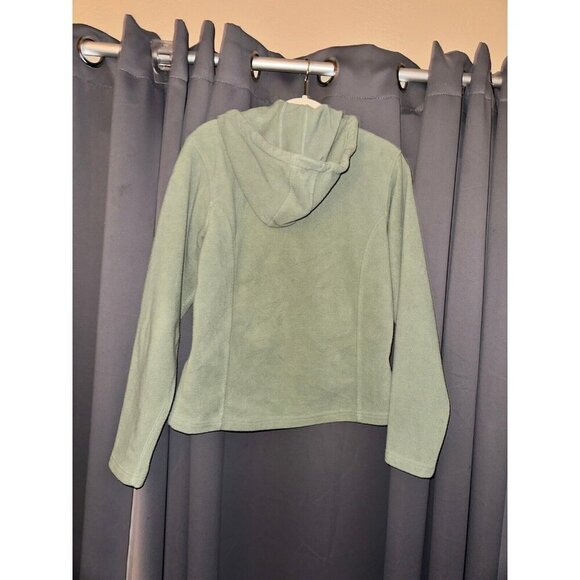Women’s north face hooded fleece jacket medium green - Picture 2 of 4